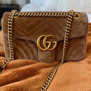 Gucci Marmont Matelasse Velvet Bag